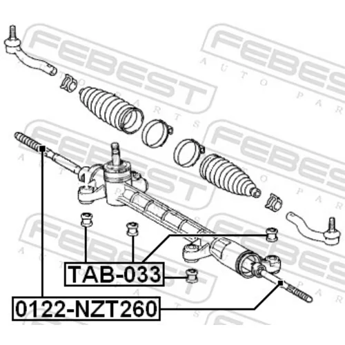 Axiálny čap tiahla riadenia 0122-NZT260 /FEBEST/ - obr. 1