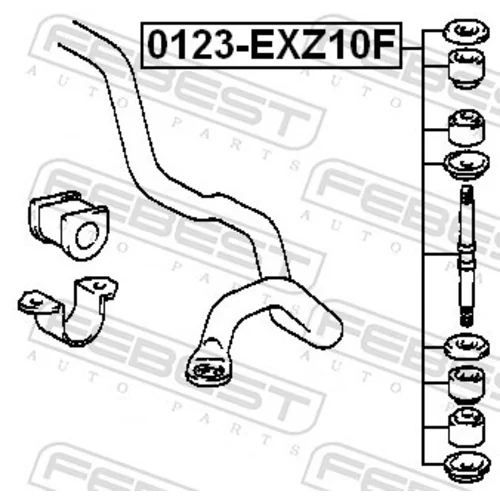 Tyč/Vzpera stabilizátora 0123-EXZ10F /FEBEST/ - obr. 1