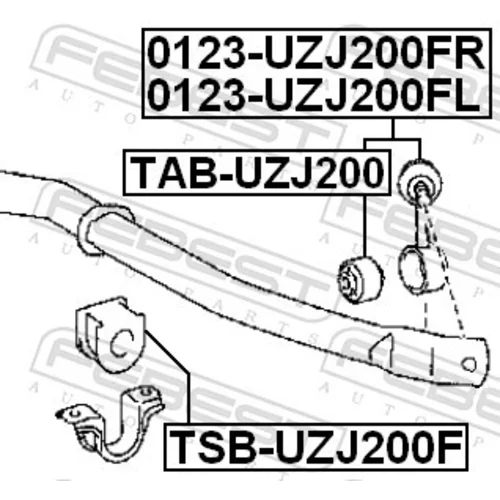 Tyč/Vzpera stabilizátora 0123-UZJ200FL /FEBEST/ - obr. 1