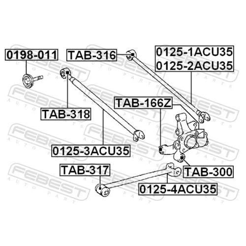 Rameno zavesenia kolies 0125-3ACU35 /FEBEST/ - obr. 1
