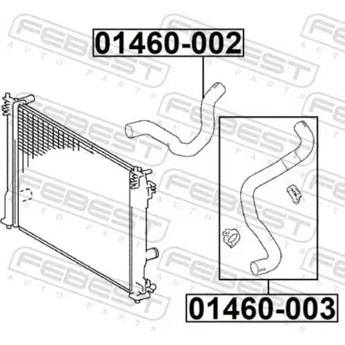 Potrubie chladiacej kvapaliny 01460-002 /FEBEST/ - obr. 1