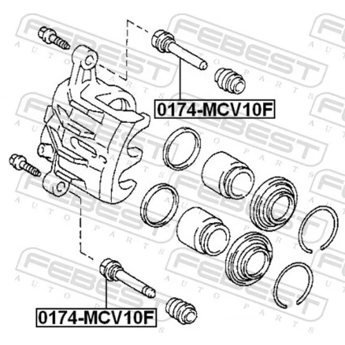 Vodiaci čap brzdového strmeňa 0174-MCV10F /FEBEST/ - obr. 1