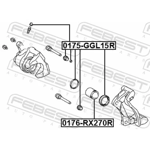 Opravná sada brzdového strmeňa 0175-GGL15R /FEBEST/ - obr. 1