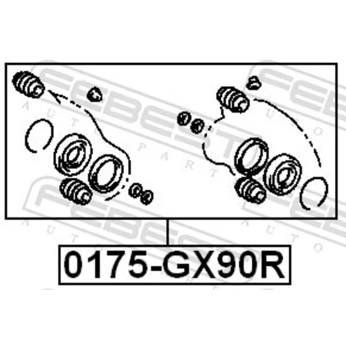 Opravná sada brzdového strmeňa 0175-GX90R /FEBEST/ - obr. 1