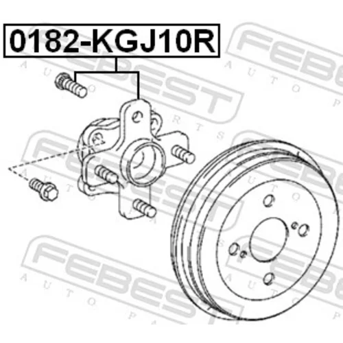 Náboj kolesa 0182-KGJ10R /FEBEST/ - obr. 1
