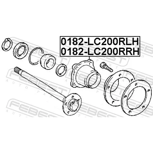Náboj kolesa 0182-LC200RRH /FEBEST/ - obr. 1