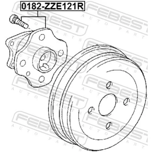 Náboj kolesa 0182-ZZE121R /FEBEST/ - obr. 1