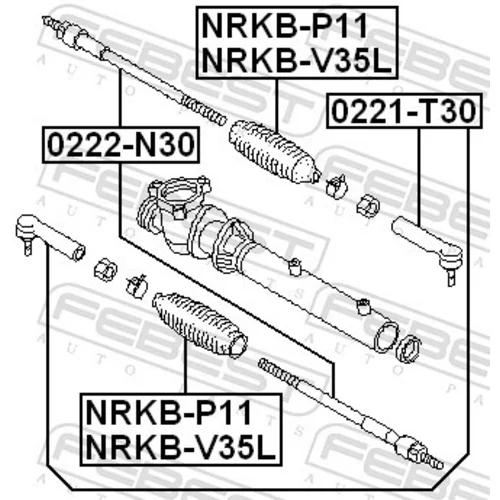 Axiálny čap tiahla riadenia 0222-N30 /FEBEST/ - obr. 1