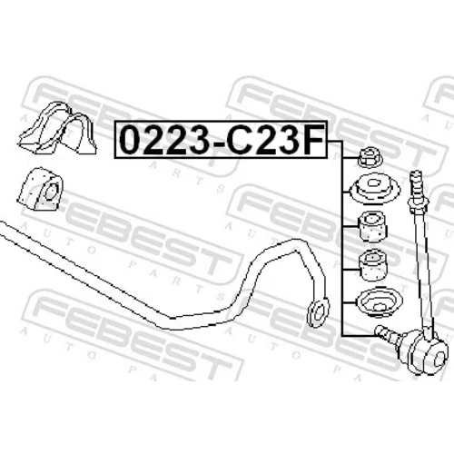 Tyč/Vzpera stabilizátora 0223-C23F /FEBEST/ - obr. 1