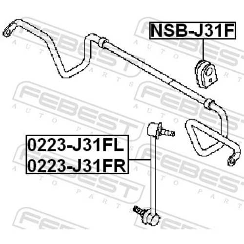 Tyč/Vzpera stabilizátora 0223-J31FR /FEBEST/ - obr. 1