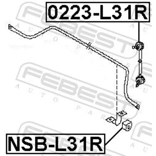 Tyč/Vzpera stabilizátora 0223-L31R /FEBEST/ - obr. 1