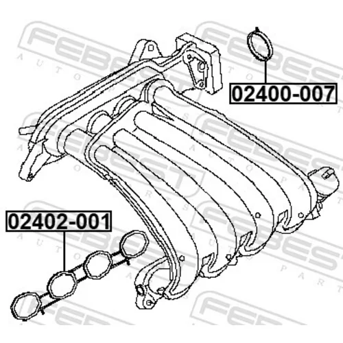 Tesnenie kolena sac. potrubia 02402-001 /FEBEST/ - obr. 1