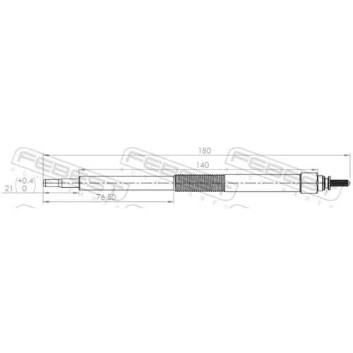 Žeraviaca sviečka 02642-003 /FEBEST/ - obr. 1