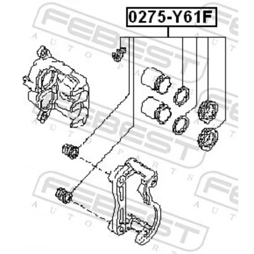 Opravná sada brzdového strmeňa 0275-Y61F /FEBEST/ - obr. 1