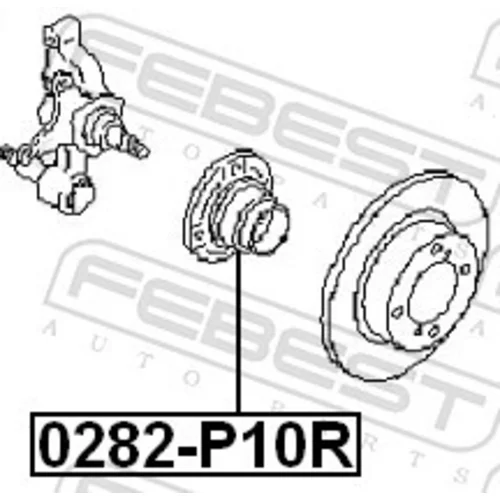 Náboj kolesa 0282-P10R /FEBEST/ - obr. 1
