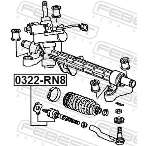 Axiálny čap tiahla riadenia 0322-RN8 /FEBEST/ - obr. 1