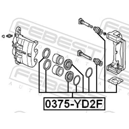 Opravná sada brzdového strmeňa 0375-YD2F /FEBEST/ - obr. 1