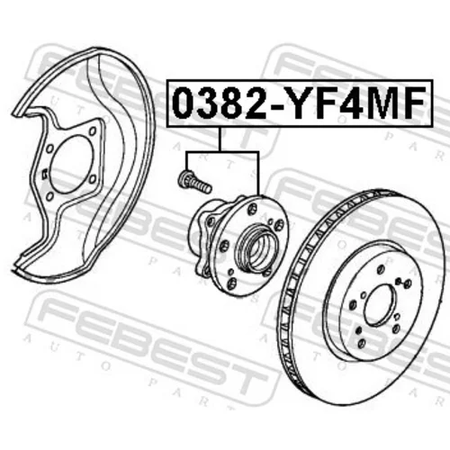 Náboj kolesa 0382-YF4MF /FEBEST/ - obr. 1