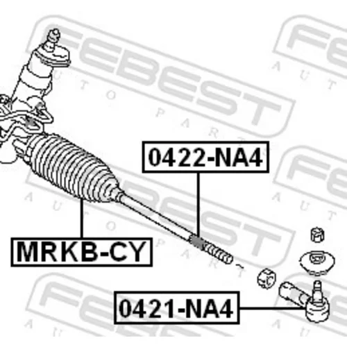 Hlava/čap spojovacej tyče riadenia 0421-NA4 /FEBEST/ - obr. 1