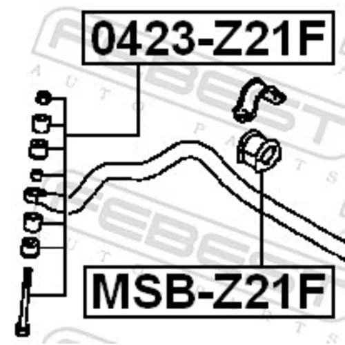 Tyč/Vzpera stabilizátora 0423-Z21F /FEBEST/ - obr. 1