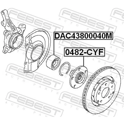 Náboj kolesa 0482-CYF /FEBEST/ - obr. 1