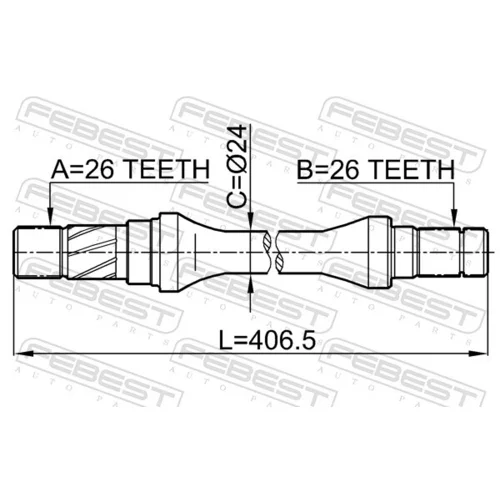 Hnací hriadeľ 0512-626GD /FEBEST/ - obr. 1