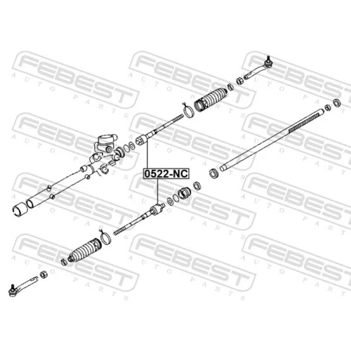 Axiálny čap tiahla riadenia 0522-NC /FEBEST/ - obr. 1