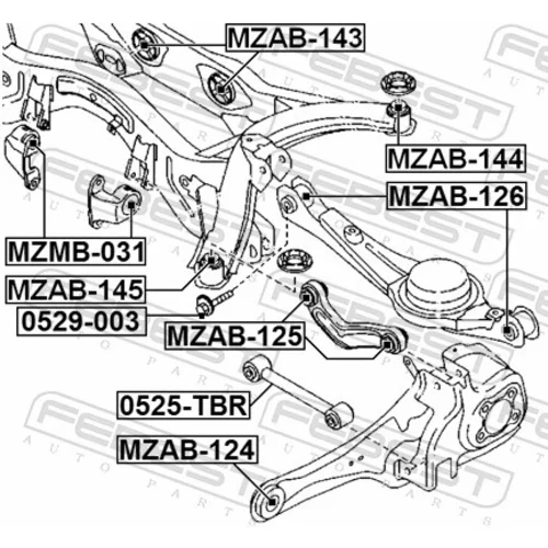 Rameno zavesenia kolies 0525-TBR /FEBEST/ - obr. 1