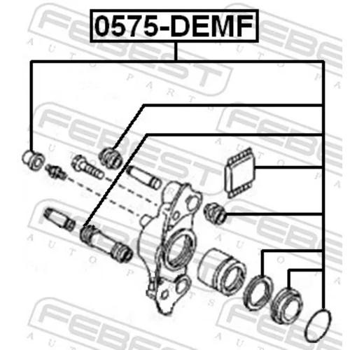 Opravná sada brzdového strmeňa 0575-DEMF /FEBEST/ - obr. 1