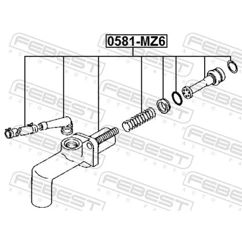 Hlavný spojkový valec 0581-MZ6 /FEBEST/ - obr. 1
