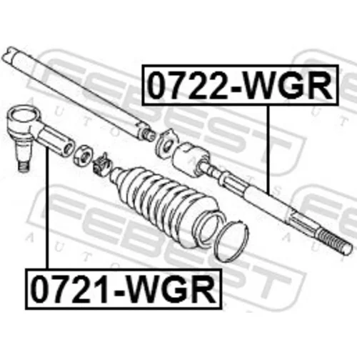 Axiálny čap tiahla riadenia 0722-WGR /FEBEST/ - obr. 1