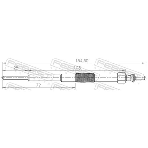 Žeraviaca sviečka 08642-001 /FEBEST/ - obr. 1