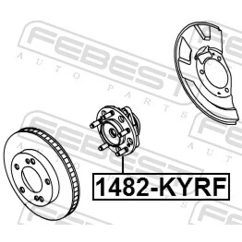 Náboj kolesa 1482-KYRF /FEBEST/ - obr. 1