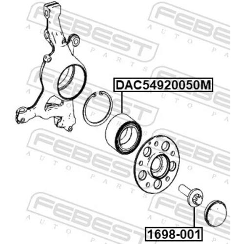 Skrutka hnacej hriadele 1698-001 /FEBEST/ - obr. 1