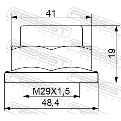 Matica hnacej poloosi 1698-NHUB01 /FEBEST/ - obr. 1