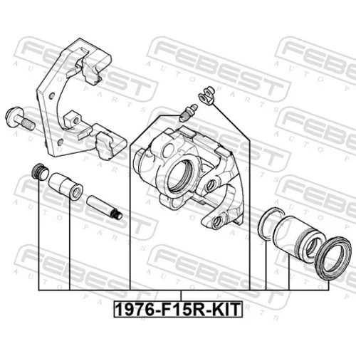 Opravná sada brzdového strmeňa 1976-F15R-KIT /FEBEST/ - obr. 1