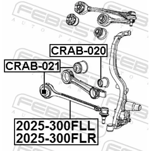 Rameno zavesenia kolies 2025-300FLL /FEBEST/ - obr. 1