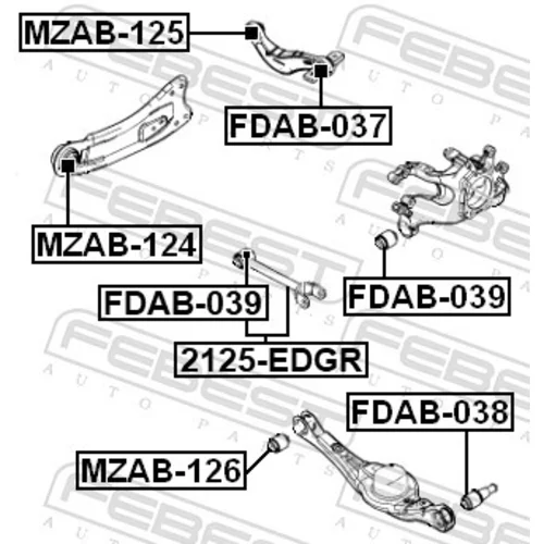 Rameno zavesenia kolies 2125-EDGR /FEBEST/ - obr. 1