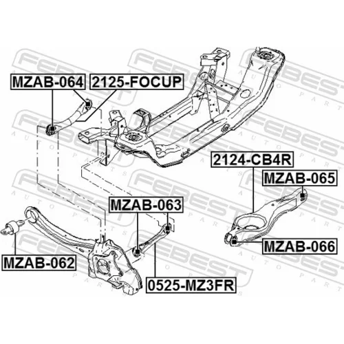 Rameno zavesenia kolies 2125-FOCUP /FEBEST/ - obr. 1