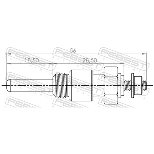 žeraviaca sviečka pre doplnkový ohrev 21642-002 /FEBEST/ - obr. 1