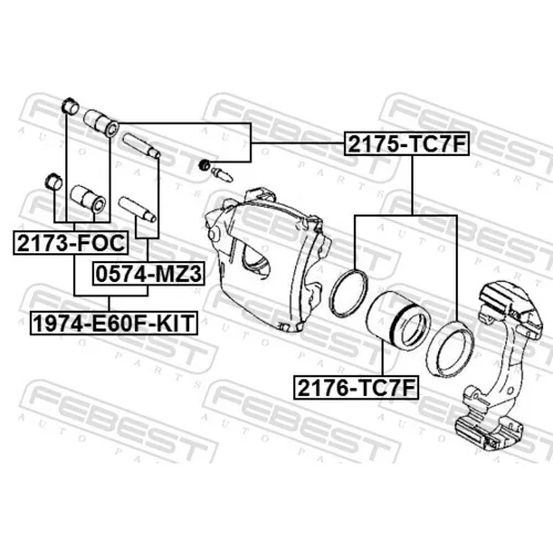 Piest brzdového strmeňa 2176-TC7F /FEBEST/ - obr. 1