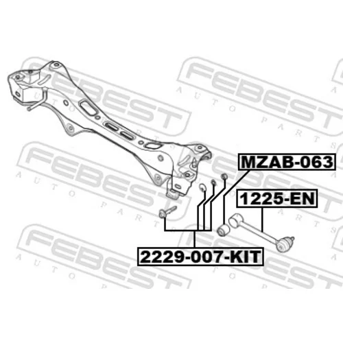 Skrutka pre nastavenie odklonu kolesa 2229-007-KIT /FEBEST/ - obr. 1