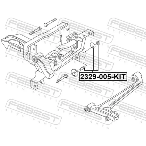 Skrutka pre nastavenie odklonu kolesa 2329-005-KIT /FEBEST/ - obr. 1
