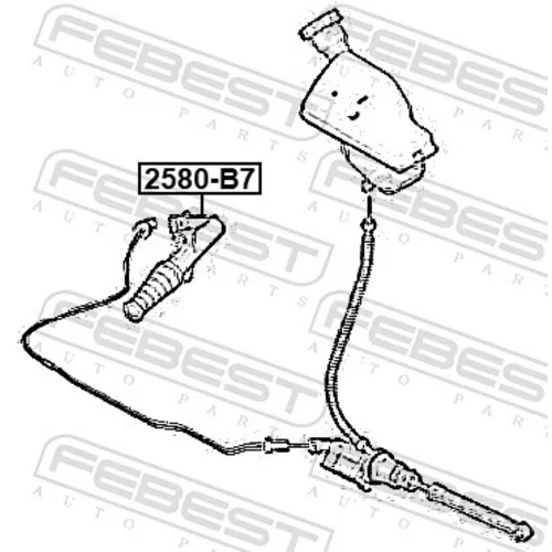 Pomocný spojkový valec 2580-B7 /FEBEST/ - obr. 1