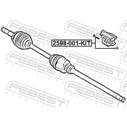 Skrutka hnacej hriadele 2598-001-KIT /FEBEST/ - obr. 1