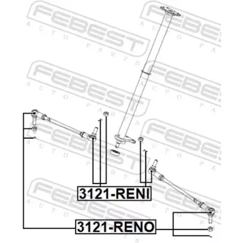 Hlava/čap spojovacej tyče riadenia 3121-RENO /FEBEST/ - obr. 1