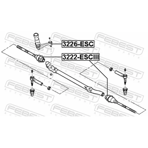 Hlavná páka riadenia 3226-ESC /FEBEST/ - obr. 1