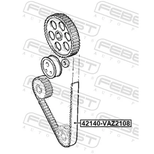 Ozubený remeň 42140-VAZ2108 /FEBEST/ - obr. 1