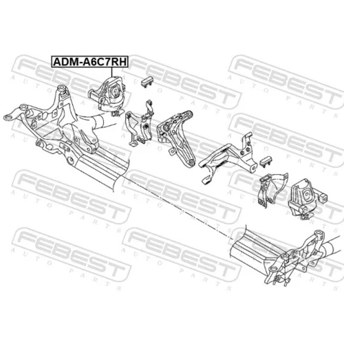 Uloženie motora ADM-A6C7RH /FEBEST/ - obr. 1