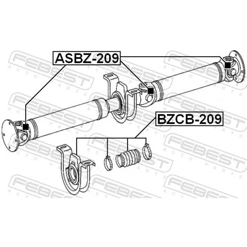 Kĺbový hriadeľ ASBZ-209 /FEBEST/ - obr. 1